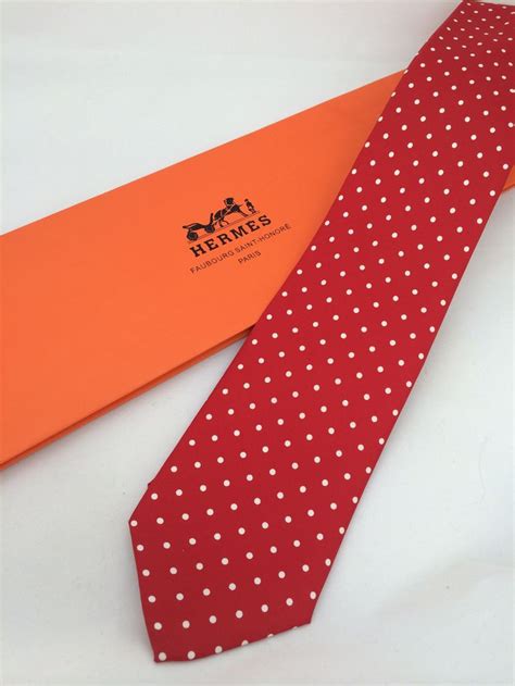 hermes ties red white dots|hermes ties for men.